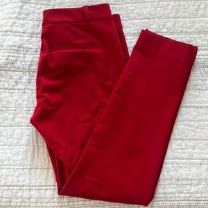 Banana Republic Sloan Slim Ankle Pants Size 2 Red Stretch